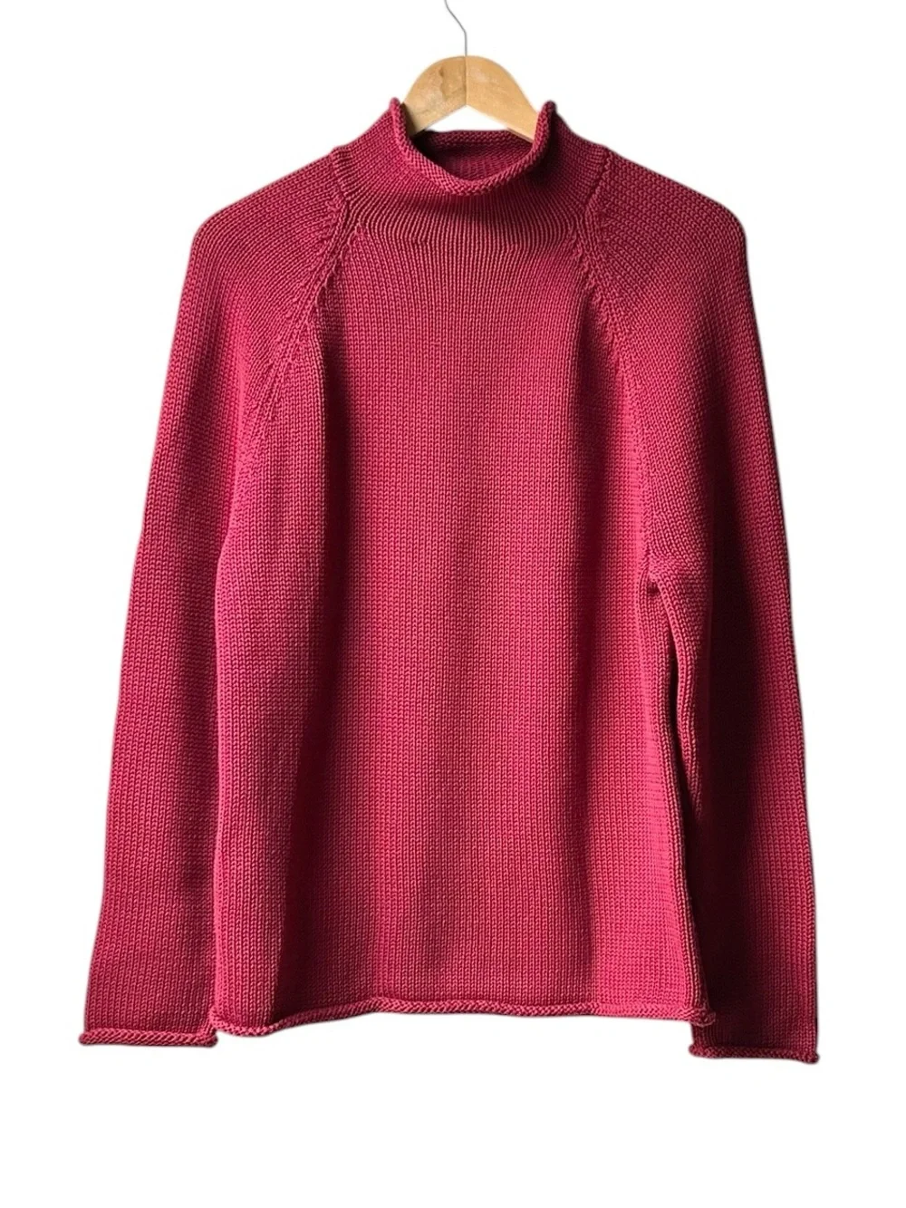 NWT J. Crew 1988 Rollneck Sweater Red Ochre Men’s Knit Cotton Sz XS $98 BW186